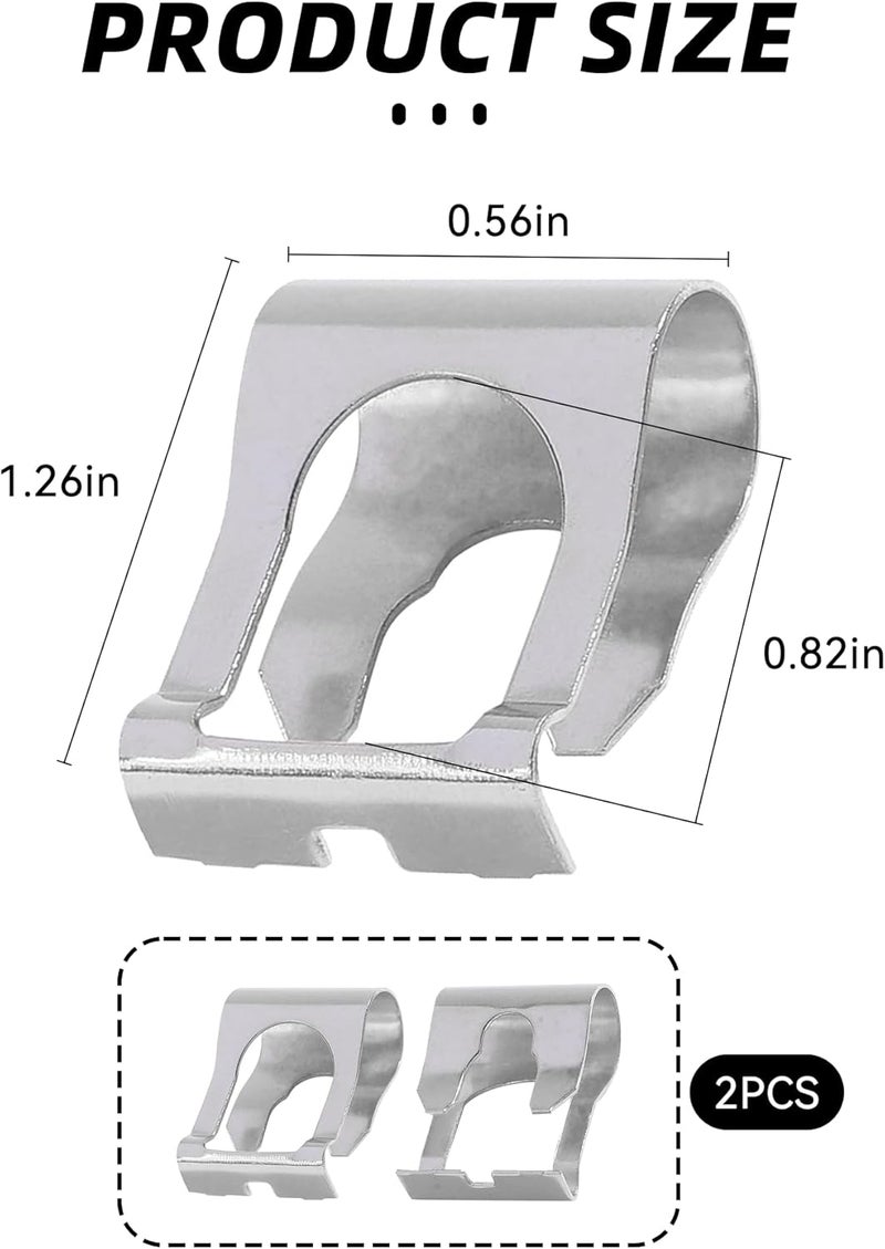 Tioollev 2PCS Car Windscreen Wiper Linkage Clips,Windshield Wiper Transmission,Car Accessories Wiper Linkage Bushings,Auto Windscreen Wiper Motor Linkage Repair Clip Kit (2PCS) - Image 2